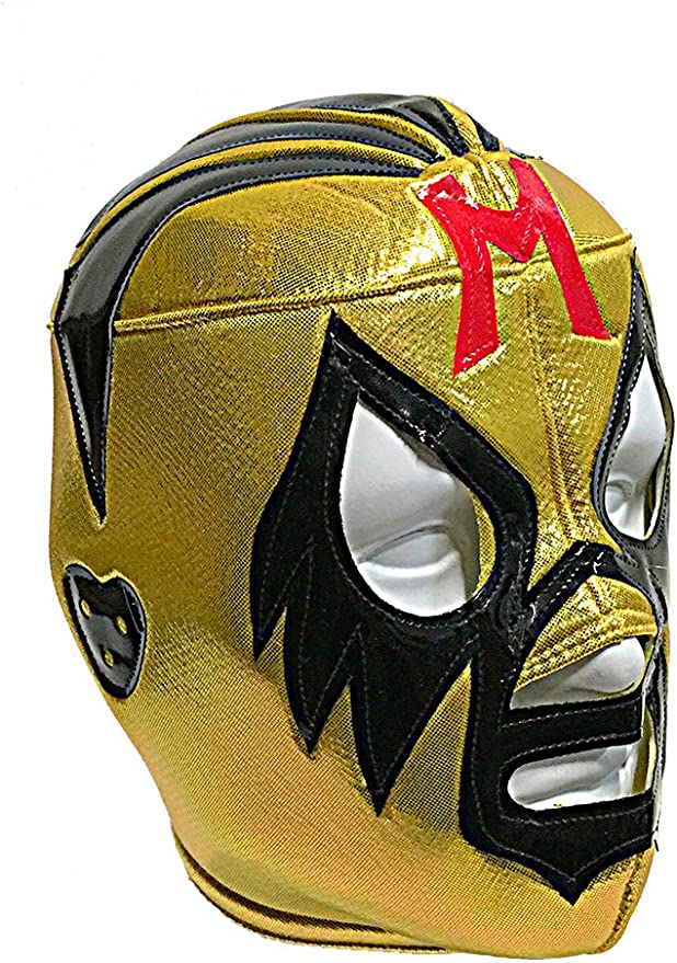 MIL MASCARAS Adult Lucha Libre Wrestling Mask (pro-fit) Costume Wear - Yellow