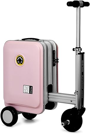 SE3S Smart Riding Luggage Electric Suitcase Scooter with Removable Battery (pink)