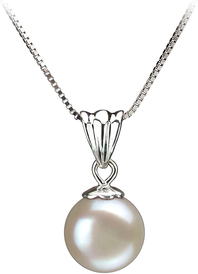 Nancy 9-10mm AA Quality Freshwater 925 Sterling Silver Cultured Pearl Pendant For Women