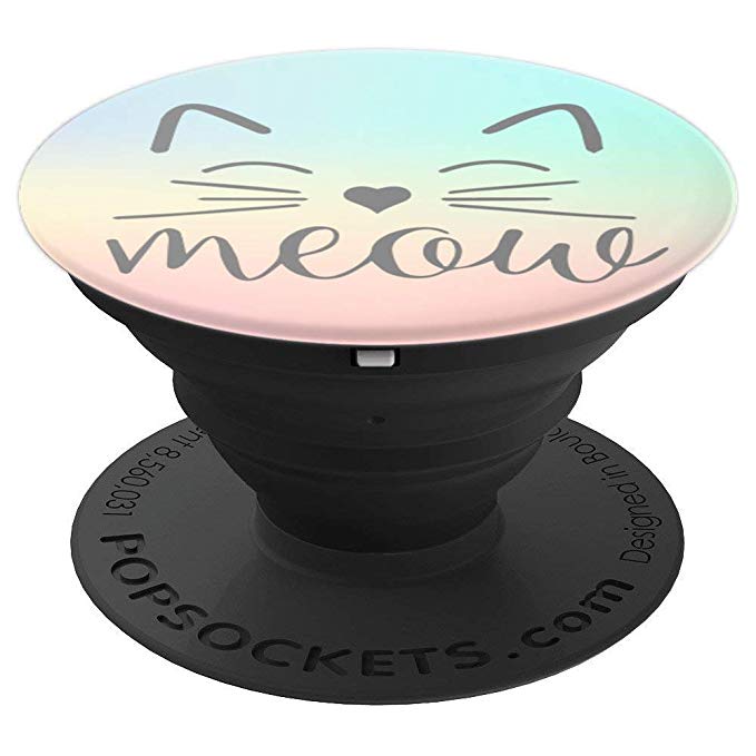 Meow Cute Cat Face Funny Costume Gadget for Cat Lovers - PopSockets Grip and Stand for Phones and Tablets