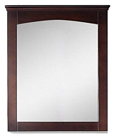 31-in. W x 31.5-in. H Modern Plywood-Veneer Wood Mirror In Walnut