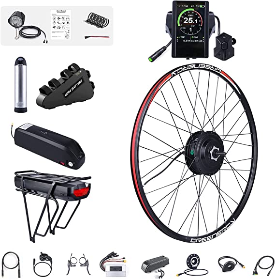 BAFANG 48V 500W Front Hub Motor : Electric Bike Conversion Kit with Battery (Optional) for 20 26 27.5 700C Inch Front Wheel eBike Drive System with LCD Display & PAS