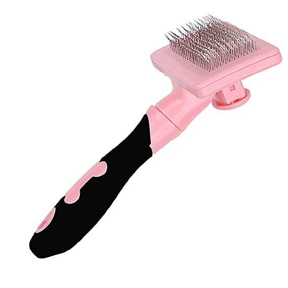 Mercy Shopping Pet Grooming Brush Self Cleaning Professional Shedding Tool Dog Cat Brush Hair Remover Sticker Pet Groomer