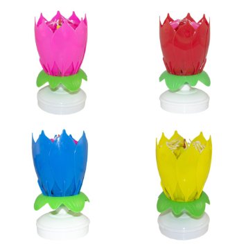 BINGONE 4 Piece & 4 Color Amazing Colorful Birthday Candle, Red Pink Yellow Blue