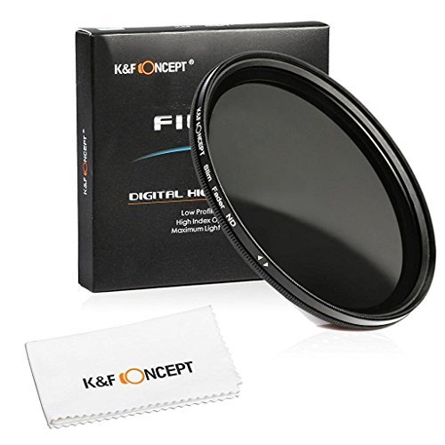 K&F Concept 43mm Slim Fader Variable ND2-ND400 Neutral Density Adjustable ND ND2 ND4 ND8 ND16 to ND400 Lens Filter Kit   Microfiber Cleaning Cloth for Cameras Lens