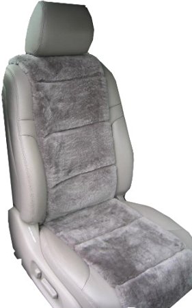 Luxury Australian sheepskin semi custom steel grey seat cover vest one piece