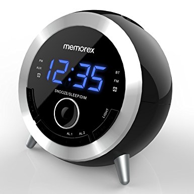 Alarm Clock Radio, Memorex 10 In 1 Clock Radio, Digital FM Radio, Bluetooth Speaker, Dual Alarm, USB Charging Port, Night Light, Snooze, Sleep Timer, Time Setting,Dimmer, AUX-IN( MC3533)