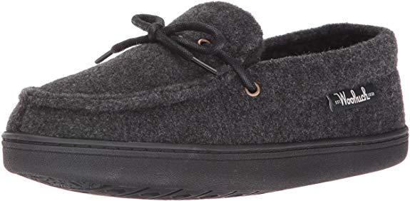 Woolrich Men's Lewisburg Slipper,Charcoal Fleece,10 M US