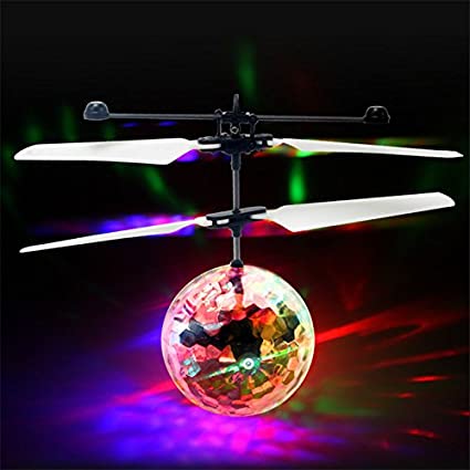 redcolourful Kid's Flying Ball Luminous Flight Balls Electronic Intelligent Induction Toys LED Light Mini Helicopter for Home Decoration
