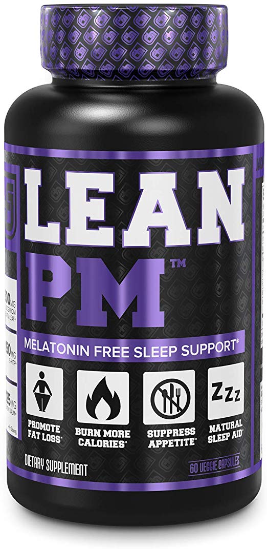 Lean PM Melatonin Free Fat Burner & Sleep Aid - Night Time Sleep Support, Weight Loss Supplement & Appetite Suppressant for Men and Women - 60 Caffeine Free, Keto Friendly Diet Pills