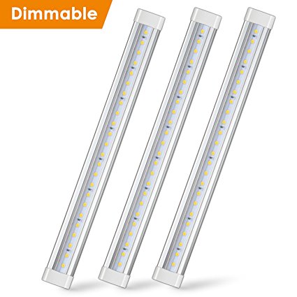 Albrillo LED Under Cabinet Lighting, Dimmable Kitchen Under Counter Lighting, 12W 900lm, Daylight White 6000K, Pack of 3