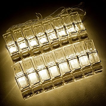 Polaroid 6'.5" LED String Light with 16 Warm White LED Photo Clips for Zink 2x3 Photo Paper (Snap, Zip, Z2300, POP)