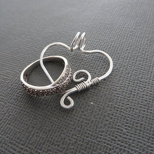 Sterling Silver Heart Ring Keeper