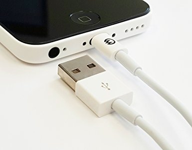 [Apple MFi Certified] PowerMoxie Premium HighSpeed Lightning to USB Data Sync Charge Cable (white)