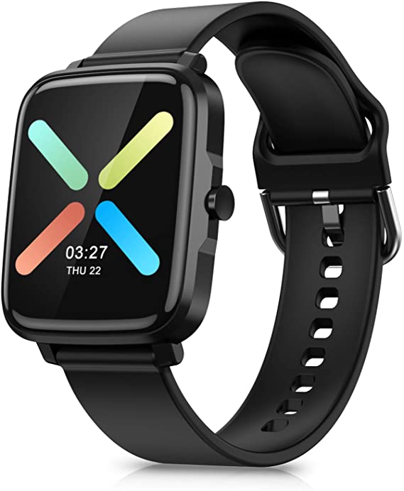 Leelbox Smart Watch, F2 Fitness Tracker with 1.54”Large Color Touch Screen Heart Rate Sleep Monitor,11 Sports Modes,Calorie Counter,Pedometer,Waterproof Activity Tracker Smartwatch for Kids/Men/Women/Android and iOS(Black)
