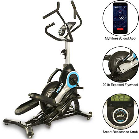 ProGear 9900 HIIT Bluetooth Smart Cloud Fitness Crossover Stepper/Elliptical Trainer with Goal Setting and Free App, Black/Gray