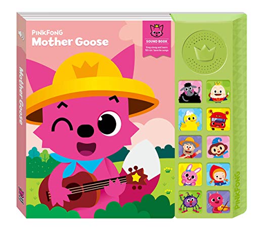 Pinkfong Children's Mother Goose Sound Book, 8.7" x 7.8", Pink/Light Green