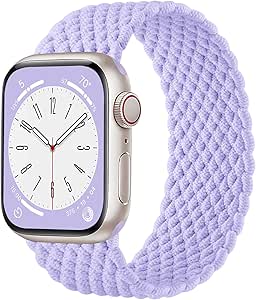 Maledan Braided Solo Loop Straps Compatible with Apple Watch Strap 38mm 40mm 41mm for Women Men, Adjustable Stretchy Elastic Sport Band for iWatch Strap Series 9 8 7 6 5 4 3 2 1 SE Ultra