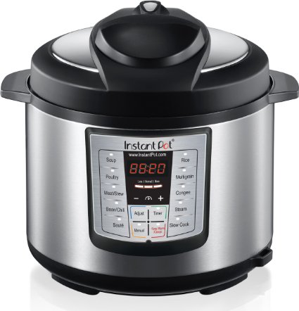 Instant Pot IP-LUX50 6-in-1 Programmable Pressure Cooker 5Qt900W Stainless Steel Cooking Pot and Exterior