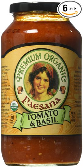 Paesana Sauce Organic Tomato Basil 25 Oz - Pack of 6
