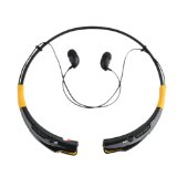 Ecandy Universal HBS-740 Wireless Stereo Bluetooth 40 Headset Universal Vibration Neckband Style Headset Earphone Headphone For cellphones such as iPhone Nokia HTC Samsung LG Moto PC iPad PSP and so on and enabled Bluetooth-BlackYellow