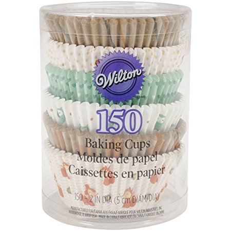 Wilton 415-2870 150 Count Woodland Animals Baking Cups Value Pack, Assorted