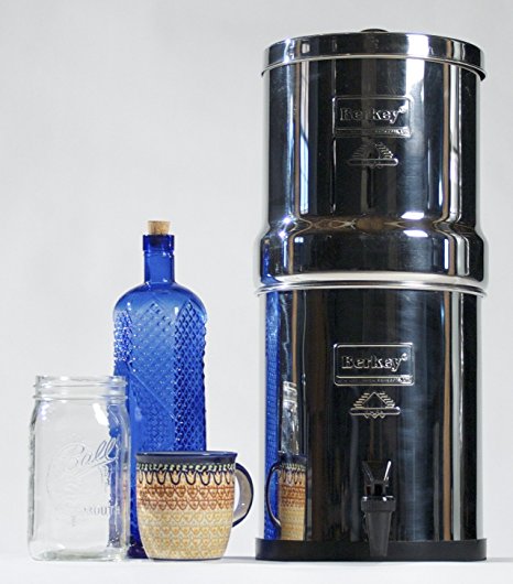 Berkey BK4X2-BB Big Berkey Stainless Steel Water Filtration System with 2 Black Filter Elements