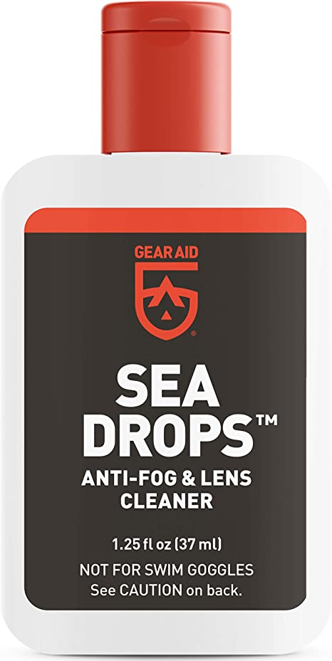 GEAR AID Sea Drops Anti-Fog and Cleaner for Dive and Snorkel Masks, 1.25 fl oz