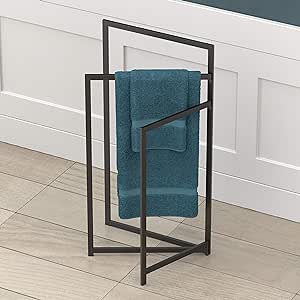 Gatco Freestanding Towel Holder, Matte Black