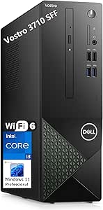 Dell Vostro 3710 SFF Small Form Factor Business Desktop Computer, 12th Gen Intel Core i3-12100 (Beat i5-10600), 32GB DDR4 RAM, 1TB PCIe SSD, DVDRW, WiFi, Bluetooth, Keyboard & Mouse, Windows 11 Pro