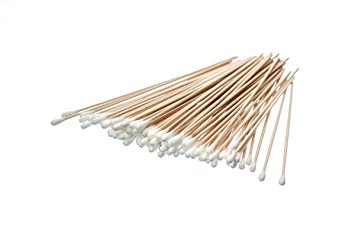 SE CS100-6-2 6" Cotton Swabs with Wooden Handles (2 Packs of 100)