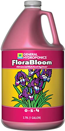 General Hydroponics HGC718015 FloraBloom 0-5-4, Use With FloraMicro & FloraGro For A Tailor-Made Nutrient Mix, Provides Nutrients For Reproductive Growth, Ideal For Hydroponics, 1-Gallon