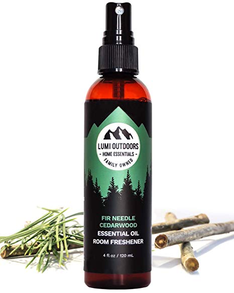 Natural Air Freshener - Fir Needle Cedarwood & Vanilla - Essential Oil Odor Eliminating Room Spray
