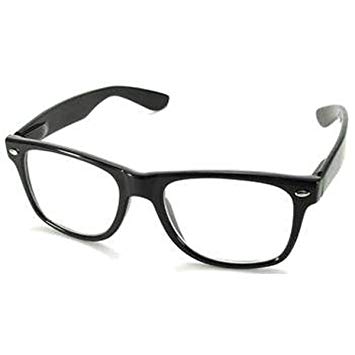 MJ Boutique's Black, Thick-Framed, Nerd, Buddy Holly Type Glasses