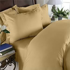 Elegant Comfort 3 Piece 1500 Thread Count Luxury Silky Soft Egyptian Quality Coziest Sheet Set, Twin/Twin X-Large, Camel/Gold