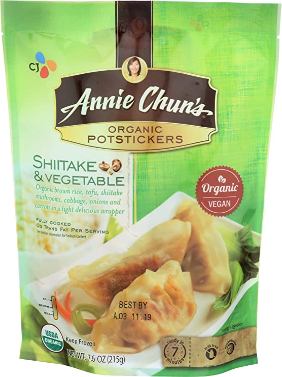 Annie Chun's, Organic Shiitake and Vegetable Pot Stickers, 7.6 oz (Frozen)