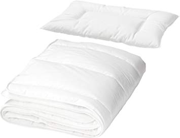 IKEA Len Crib Pillow and Crib Comforter Set, White
