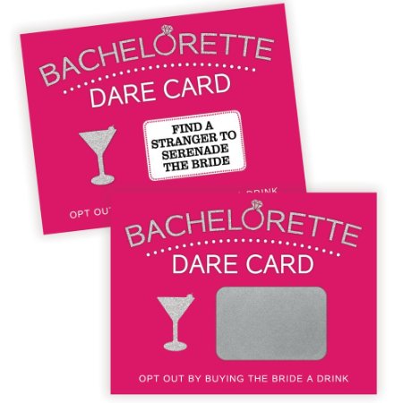 Bachelorette Dare Card Party Game, Girls Night Out, 20 Scratch Off Cards