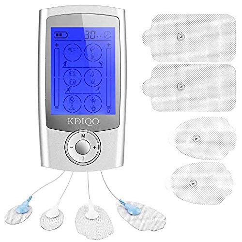 Tens Unit EMS Muscle Stimulator, Rechargeable Electric Pulse Massagers with 8 Reusable Electrodes Pads, 24 Modes for Pain Relief Rehabilitation Therapy Machine