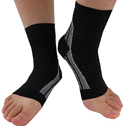 Support Socks - Provides Achilles Tendon Support , Plantar Fasciitis Support , Arch Support and Arch Pain Relief - Medical Grade (Pair) X-Large