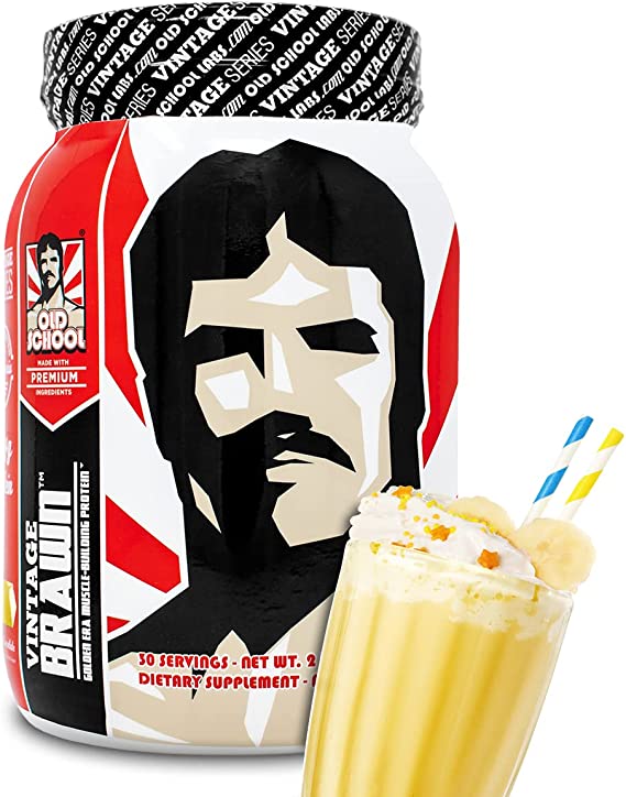 Vintage Brawn Protein - Muscle-Building Protein Powder - The First Triple Isolate of Premium Egg, Milk (Whey and Casein), and Beef Protein (Banana Milkshake)