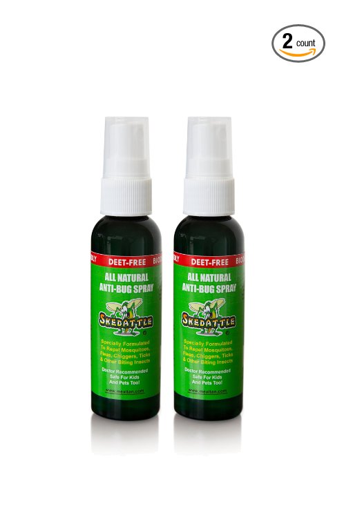 Skedattle All Natural Insect Repellent with Essential Oils Anti-Bug Spray