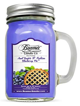 12oz Aunt Suzie's Ol' Fashion Blueberry Pie Scented Beamer Candle Co. Ultra Premium Jar Candle. 90 Hr Burn Time. USA Made