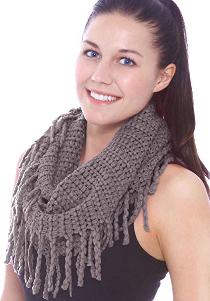 Womens Soft Winter Warm Thick Knitted Infinity Circle Loop Scarf