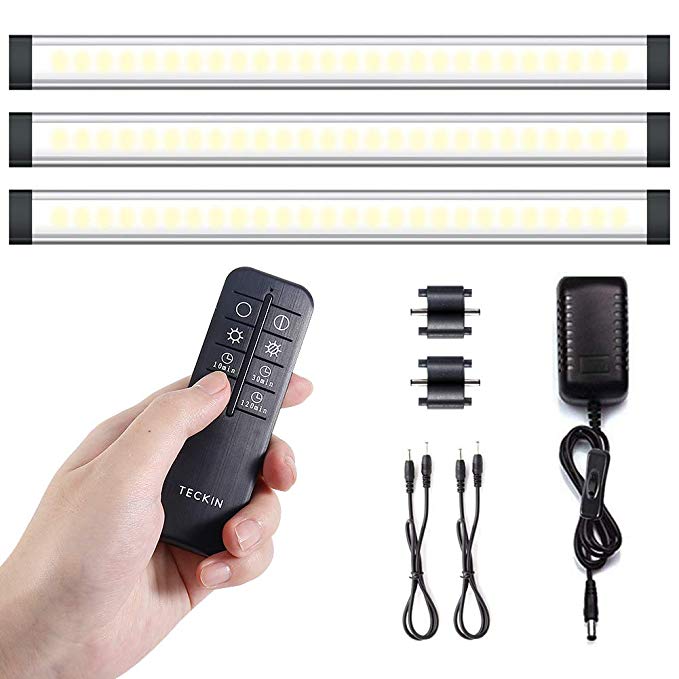 Under Cabinet Lighting, Kitchen Strip Lights LED Light Bars with Remote Controller Natural White 4000K 12W 800 Lumens