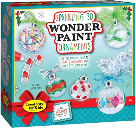 Creativity For Kids Sparkling 3D Wonder Paint Kit - Make Your Own Holiday Ornaments - Ornaments For Kids