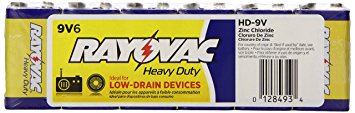 Rayovac Size 9V Heavy Duty Batteries, HD-9VD, 6-Pack