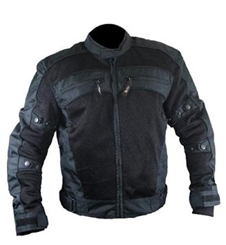 Xelement CF-380 Armored Mens Black Mesh Jacket - 2X-Large