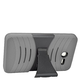 Z-GEN [TM] - For Alcatel OneTouch PIXI 7 Tablet (T-Mobile) - Hybrid Armor Protective Case with Stand   Z-GEN [TM] Stylus Pen - Black/Gray