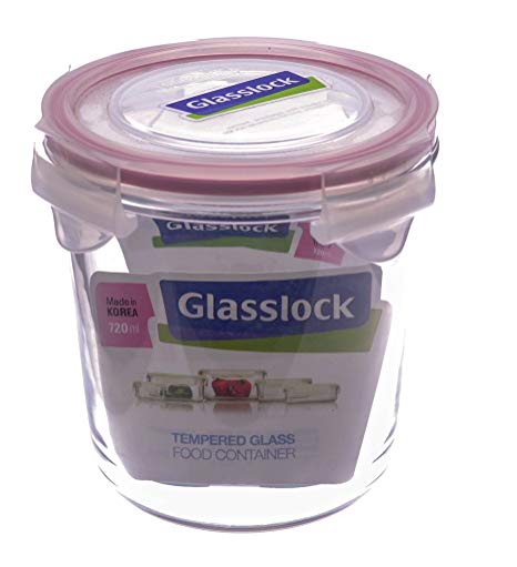 Glasslock RP529 Round Mircrowave Oven Safe Food Glass Containers, 720-ML (24-Ounce or 3-Cups)